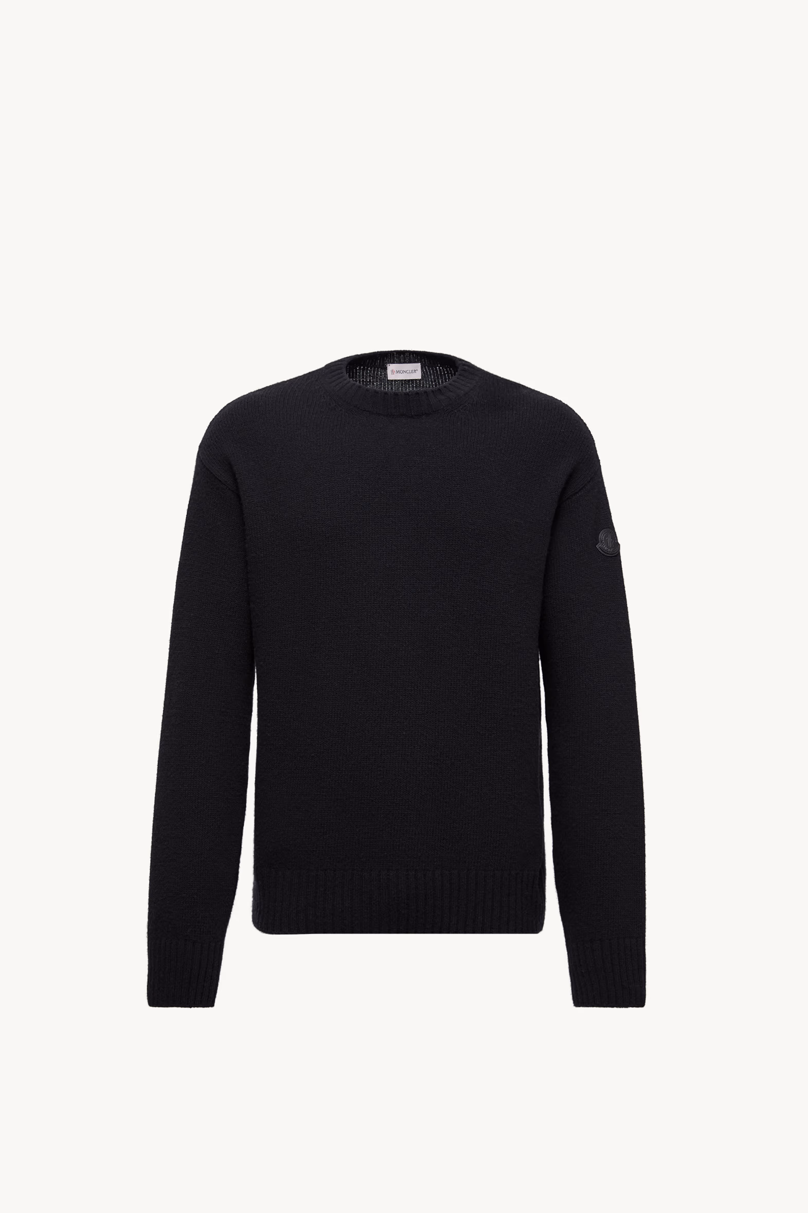 Monogram Wool & Cashmere Sweater Men Black Moncler 2